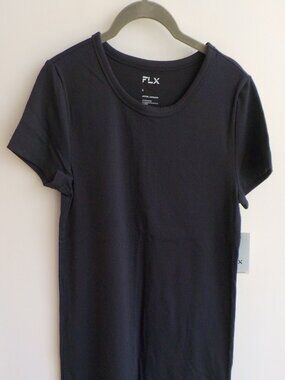 Flex Women Activewear Top Large Grey NWT Short Sleeve CALLOUT - see below (720)